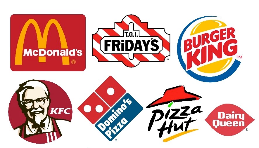 Logo e brand principali catene di fast food